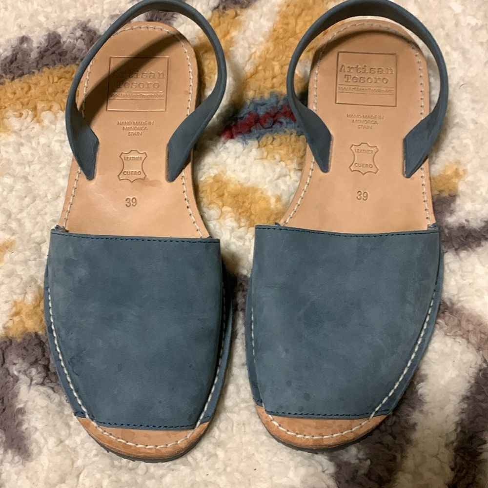 Artisan Blue Leather Sandals